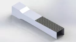 SUBSONIC WIND TUNNEL SOLID MODEL with honey comb at the entrance