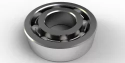 Tiny ball bearing modeled in Creo Parametric