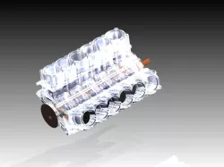 v12 engine rendering