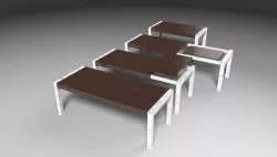 Wodden table with positions