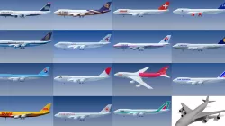 15 Airline Textures 3D Models 3D Model Collection