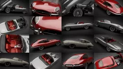 1961-1964 E-Type Jaguars 3D Model Collection