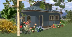 1br blue house