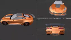 2019 Chevrolet Corvette Low-poly  3D model