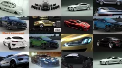 6 in 1 Affekta sport luxury  future tuning concept cars pack 3D Model Collection