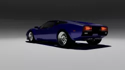80s unique design sports coupe Low-poly  3D model