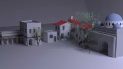 Arabia house for game Low-poly  3D model