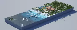 Asian Beach Reasort 3D model