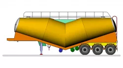 CEMENT BULKIER -BANANA TYPE SEMI-TRAILER