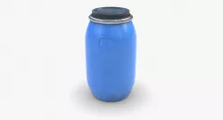 Chemical plastic barrel Low-poly  3D model