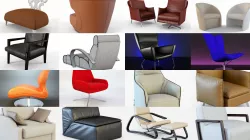 Collection  different types armchairs  your projects 80 models 