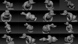 duckling on the hood 3D Model Collection