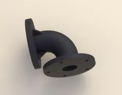 Elbow made up of cast iron
