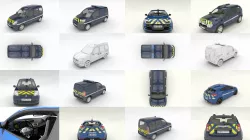 french gendarmerie vehicles 3D Model Collection