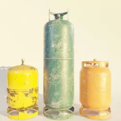 gas canister or propane cylinder tank Low-poly  3D model
