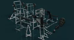 Gym Weight Collection 3D model