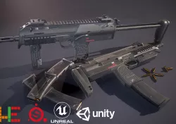 HIE Game Ready  MP7 D180614 Low-poly  3D model