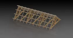 Maquette didactique d'une charpente traditionnelle