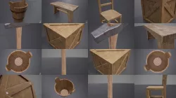 Medieval Game Props 3D Model Collection