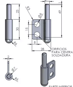 Metal sheet hinge