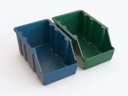 Plastic storage bin 02 3D model