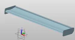 Race car rear wing plane