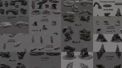 rocks set full 3D Model Collection