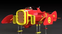 Sci Fi guided missile attack bomber