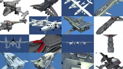 SciFi SpaceShips 3D Models 3D Model Collection