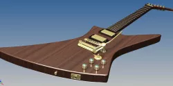 self-built explorer guitar