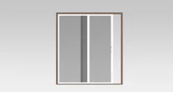 sliding door with double glasses