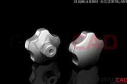 SMALL ALUMINIUM KNOB