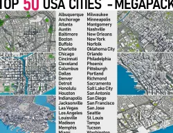 TOP 50 USA Cities MEGAPACK 3D Model Collection