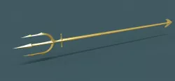 Trident of King Atlan from movie Aquaman 3D model