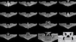 USAF Wings Badge set 3D Model Collection