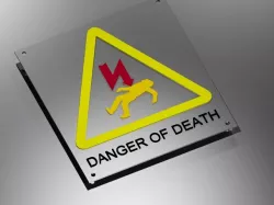warning electricty danger sign