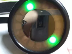 Adafruit Goggle neopixel bezel and backing disc washer