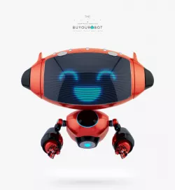 AERIAL RED CUTE CAT BOT 3D model