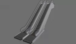 Animated Escalator 3D model