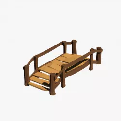 Cartoon bridge Low-poly  3D model