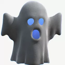 Cartoon Ghost Low-poly  3D model