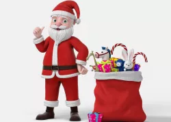 Cartoon Santa Claus Rigged 3D model