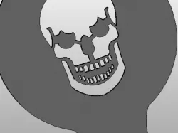 coffee Stencil - skull