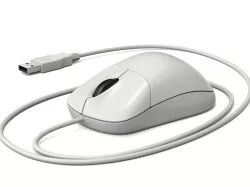 Computer Mouse with USB Plug 3D model