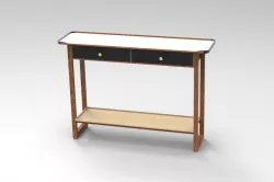 Console Table v2 Range ( Rubber wood + Metal ray )