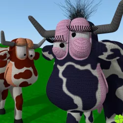 Cow amigurumi low poly Low-poly  3D model
