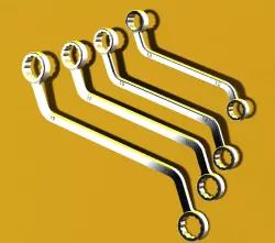 Curved ratchet wrench (Obstruction wrench)