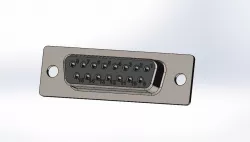D-sub 15 pin female 2 lines