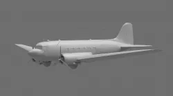 DC-3 Aeroplane 3D model