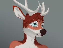Deer Anthro Low-poly  3D model